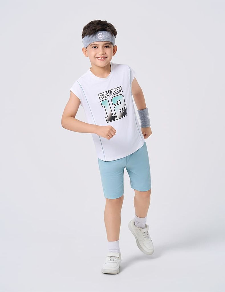 Bộ hè sát nách trẻ em phối quần khác màu