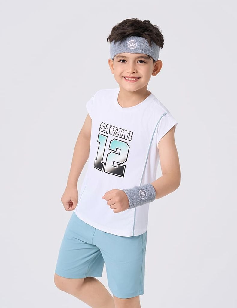 Bộ hè sát nách trẻ em phối quần khác màu