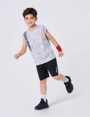 Bộ sát nách bé trai phối quần khác màu