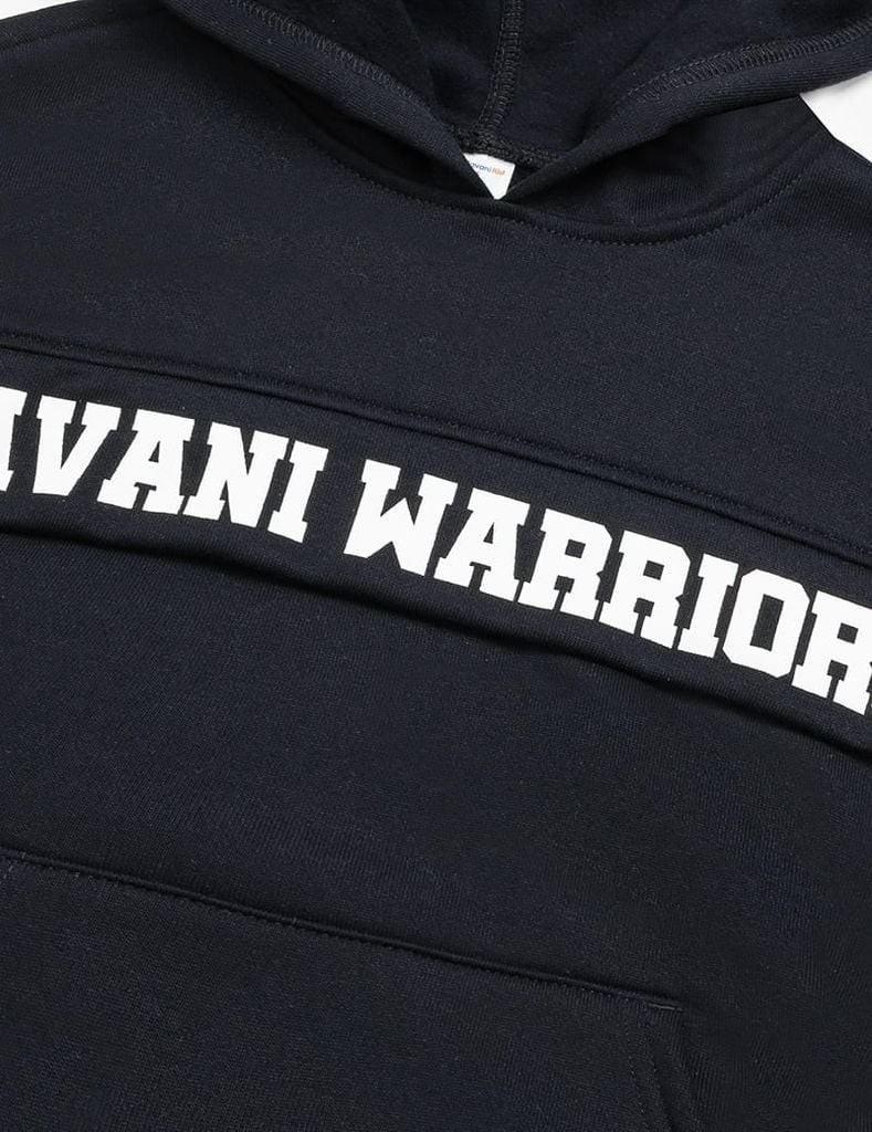 Áo nỉ có mũ bé trai hình in trước ngực