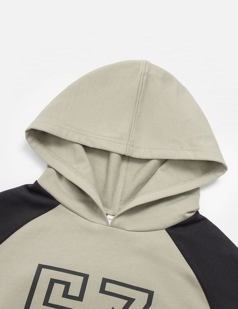 Áo nỉ bé trai có mũ hình in trước ngực