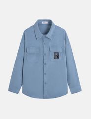 Áo sơ mi dài tay bé trai dáng suông rộng