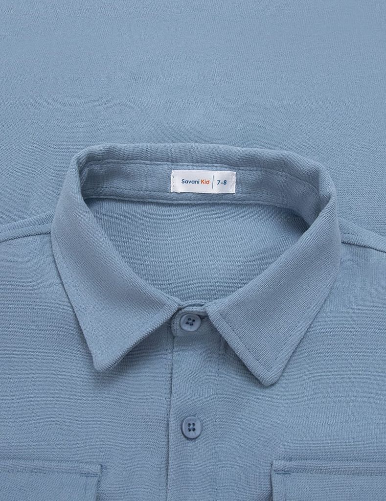 Áo sơ mi dài tay bé trai dáng suông rộng