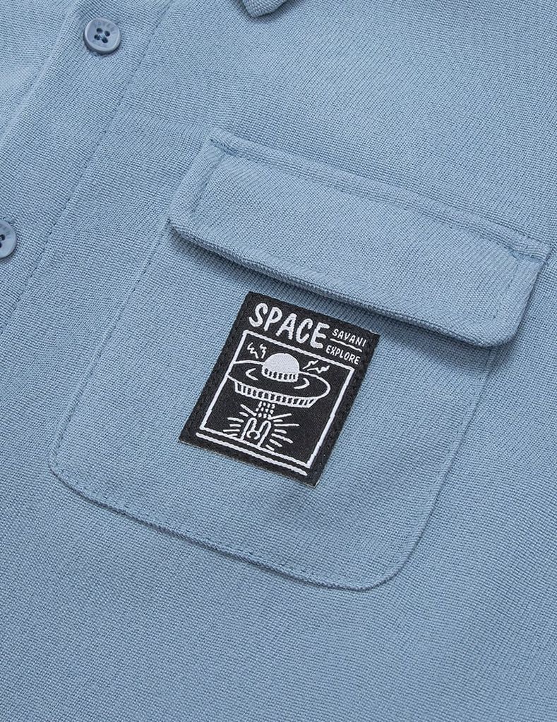 Áo sơ mi dài tay bé trai dáng suông rộng