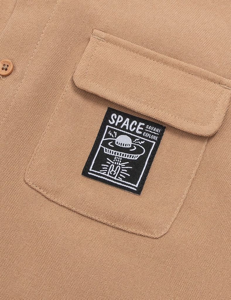 Áo sơ mi dài tay bé trai dáng suông rộng