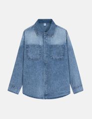 Áo sơ mi bé trai dài tay túi thân trước