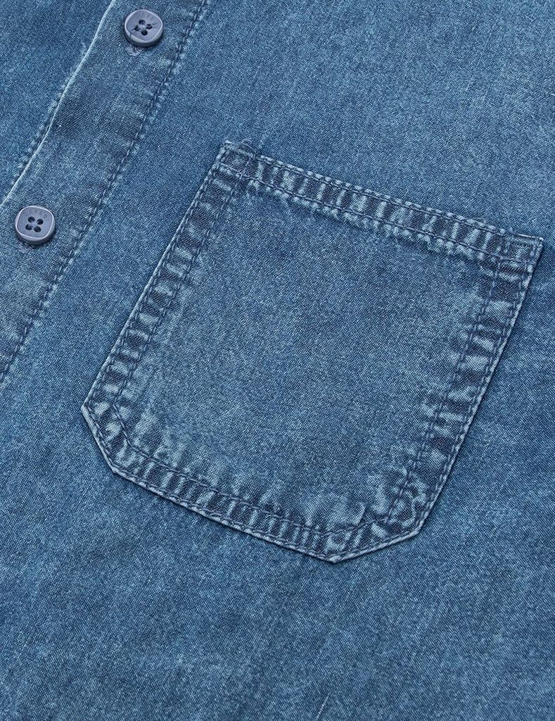 Áo sơ mi bé trai dài tay túi thân trước