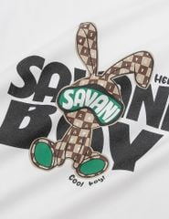 Áo thun dài tay cổ tròn bé trai hình in trước ngực