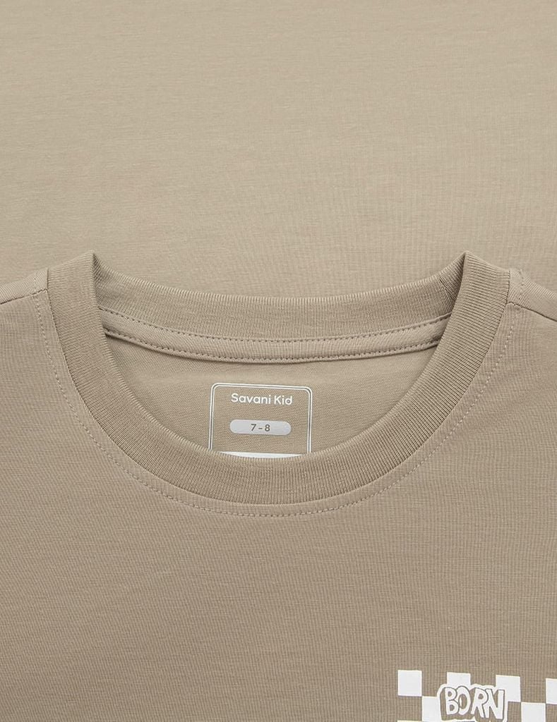 Áo thun dài tay bé trai phối màu