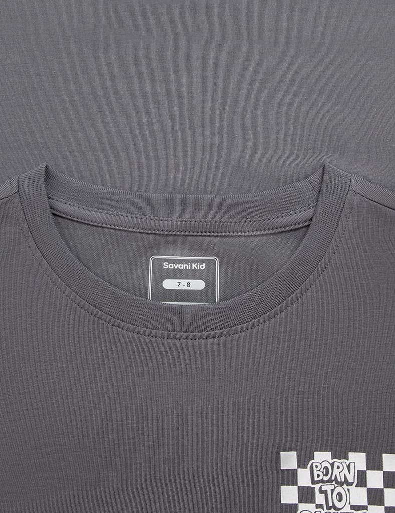 Áo thun dài tay bé trai phối màu