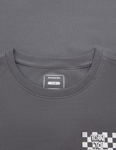 Áo thun dài tay bé trai phối màu