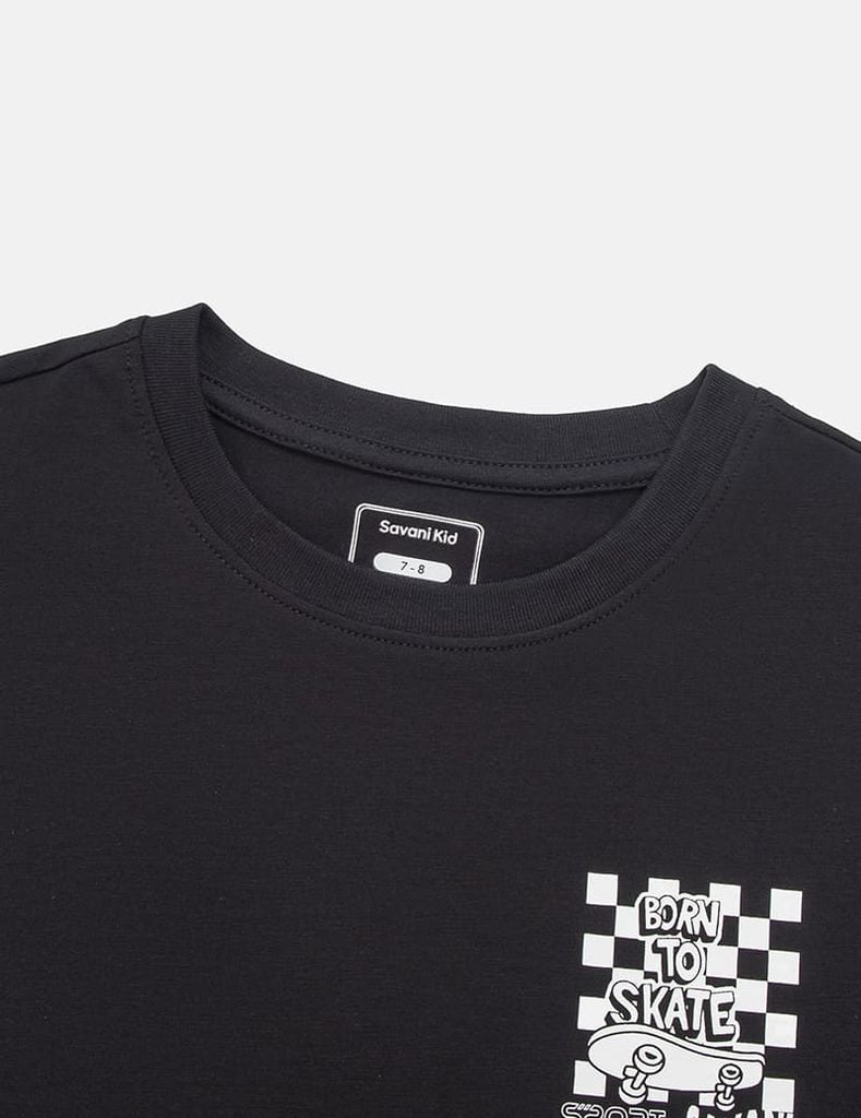 Áo thun dài tay bé trai phối màu