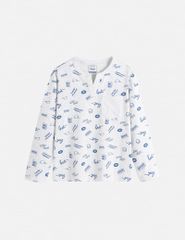 Áo thun dài tay bé trai cổ tròn