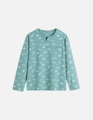 Áo thun dài tay bé trai cổ tròn