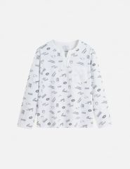 Áo thun dài tay bé trai cổ tròn