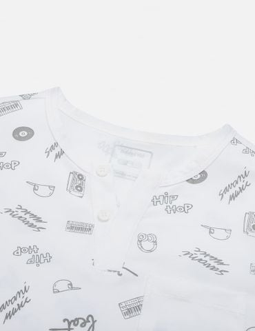 Áo thun dài tay bé trai cổ tròn