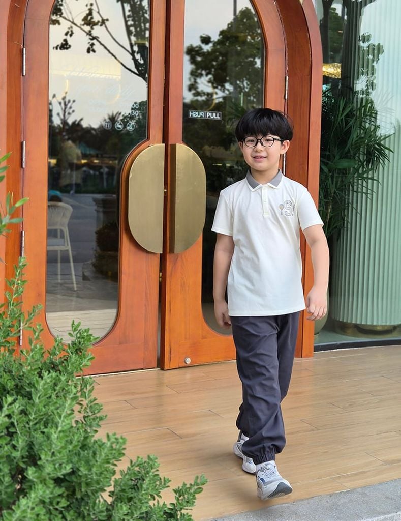 Quần khaki bé trai gấu bo