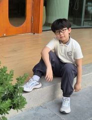 Quần khaki bé trai gấu bo