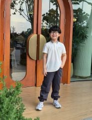 Quần khaki bé trai gấu bo