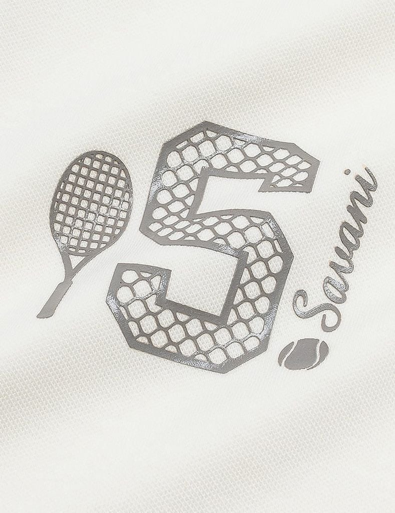 Áo polo ngắn tay bé trai hình in trước ngực