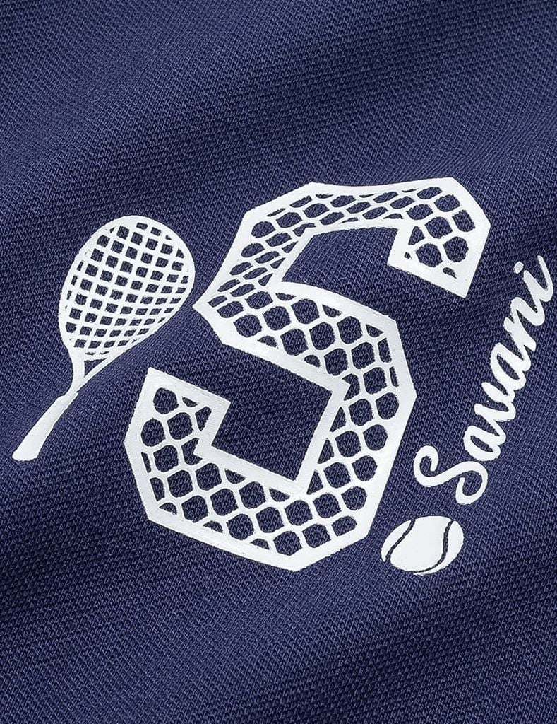 Áo polo ngắn tay bé trai hình in trước ngực