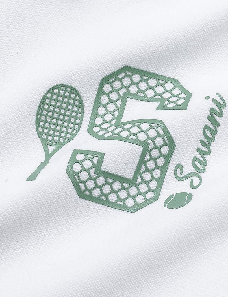 Áo polo ngắn tay bé trai hình in trước ngực