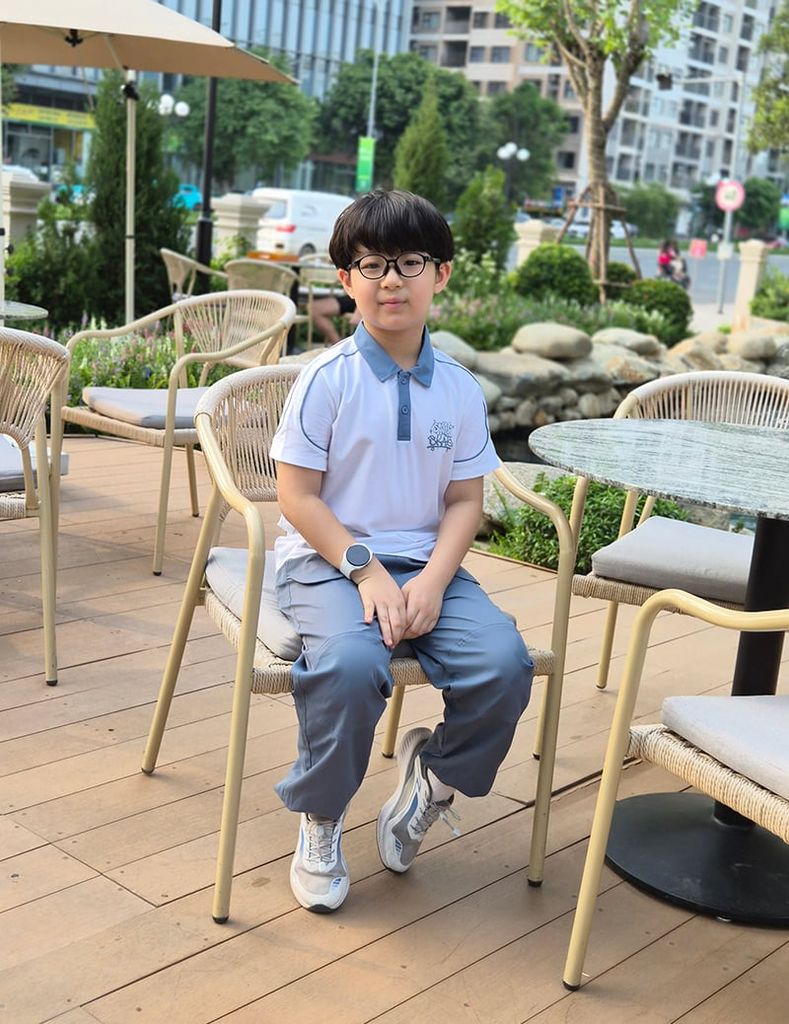 Quần khaki bé trai gấu bo