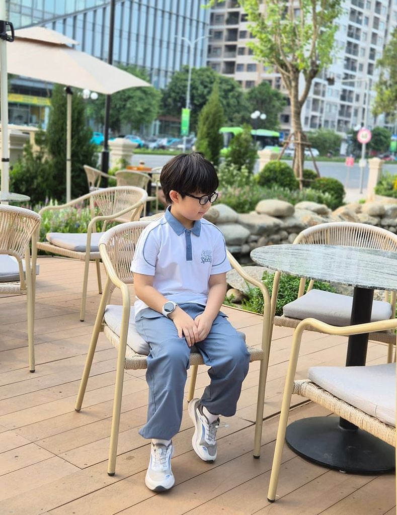 Quần khaki bé trai gấu bo
