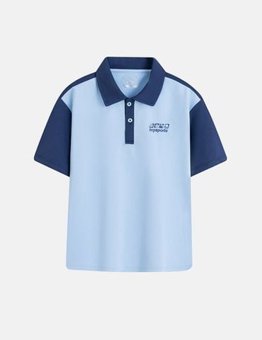 Áo polo ngắn tay bé trai hình in trước ngực