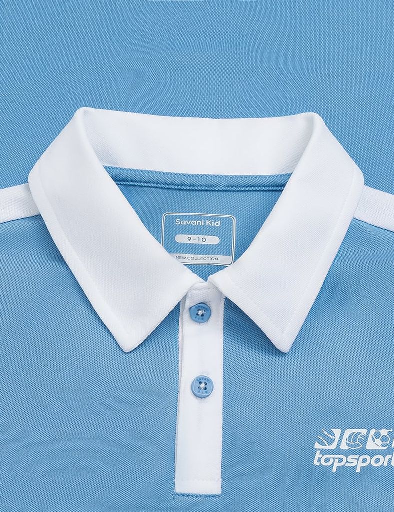 Áo polo ngắn tay bé trai hình in trước ngực