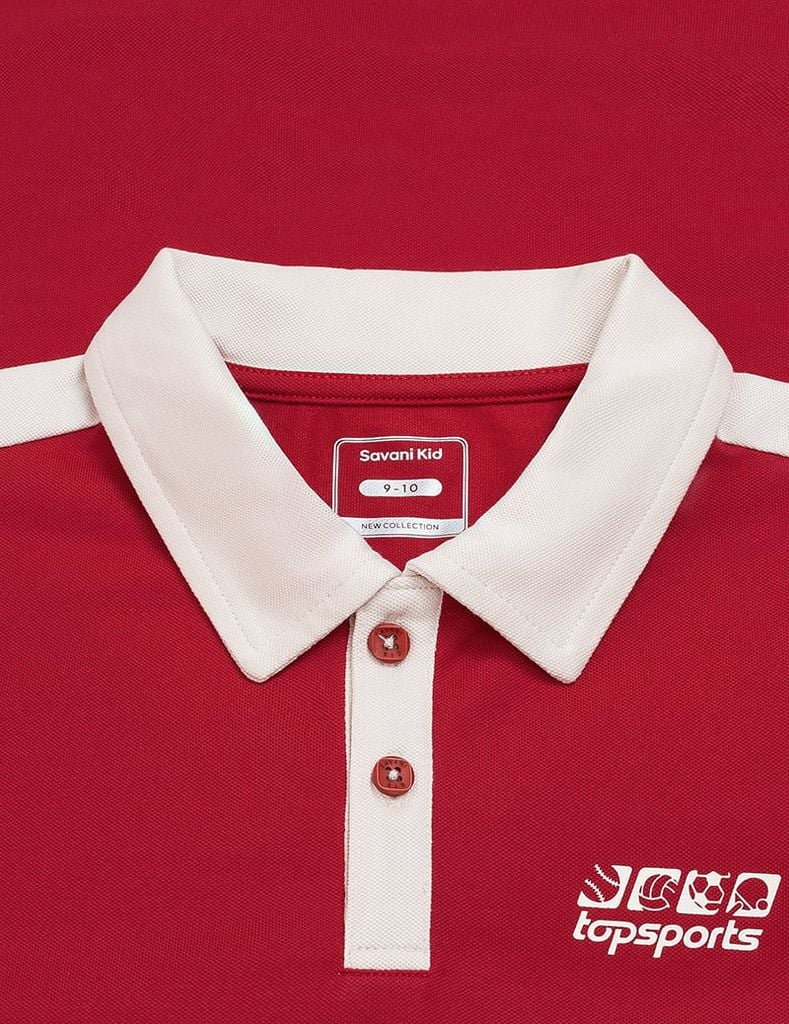 Áo polo ngắn tay bé trai hình in trước ngực
