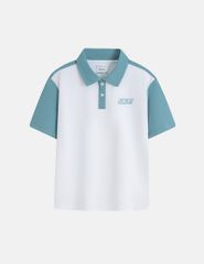 Áo polo ngắn tay bé trai hình in trước ngực
