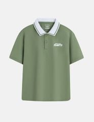 Áo polo ngắn tay bé trai hình in trước ngực