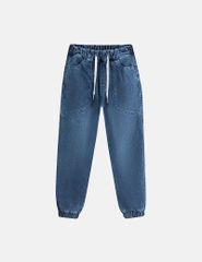 Quần jean bé trai cạp chun bo gấu