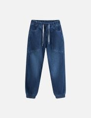 Quần jean bé trai cạp chun bo gấu