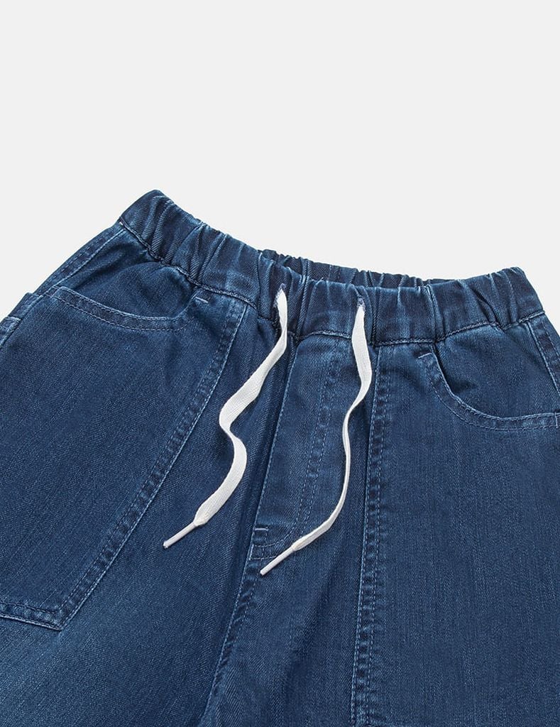 Quần jean bé trai cạp chun bo gấu