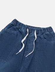 Quần jean bé trai cạp chun bo gấu