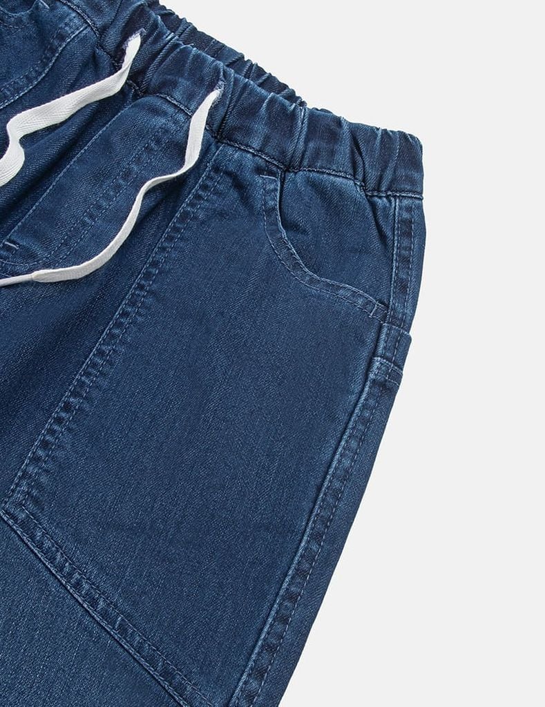 Quần jean bé trai cạp chun bo gấu