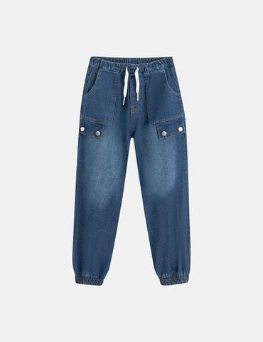 Quần jean gấu bo bé trai