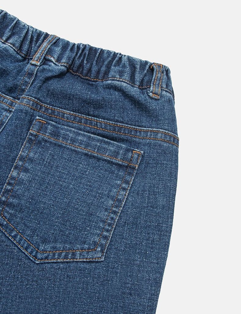 Quần jean bé trai cạp chun bo gấu