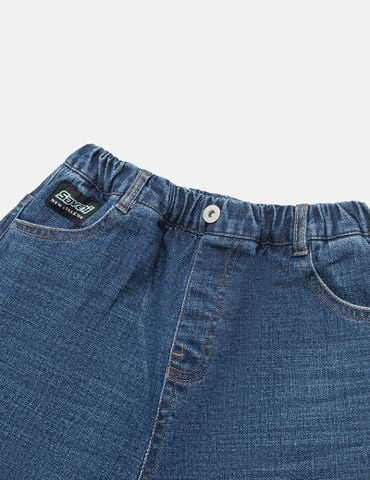 Quần jean bé trai cạp chun bo gấu