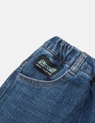 Quần jean bé trai cạp chun bo gấu