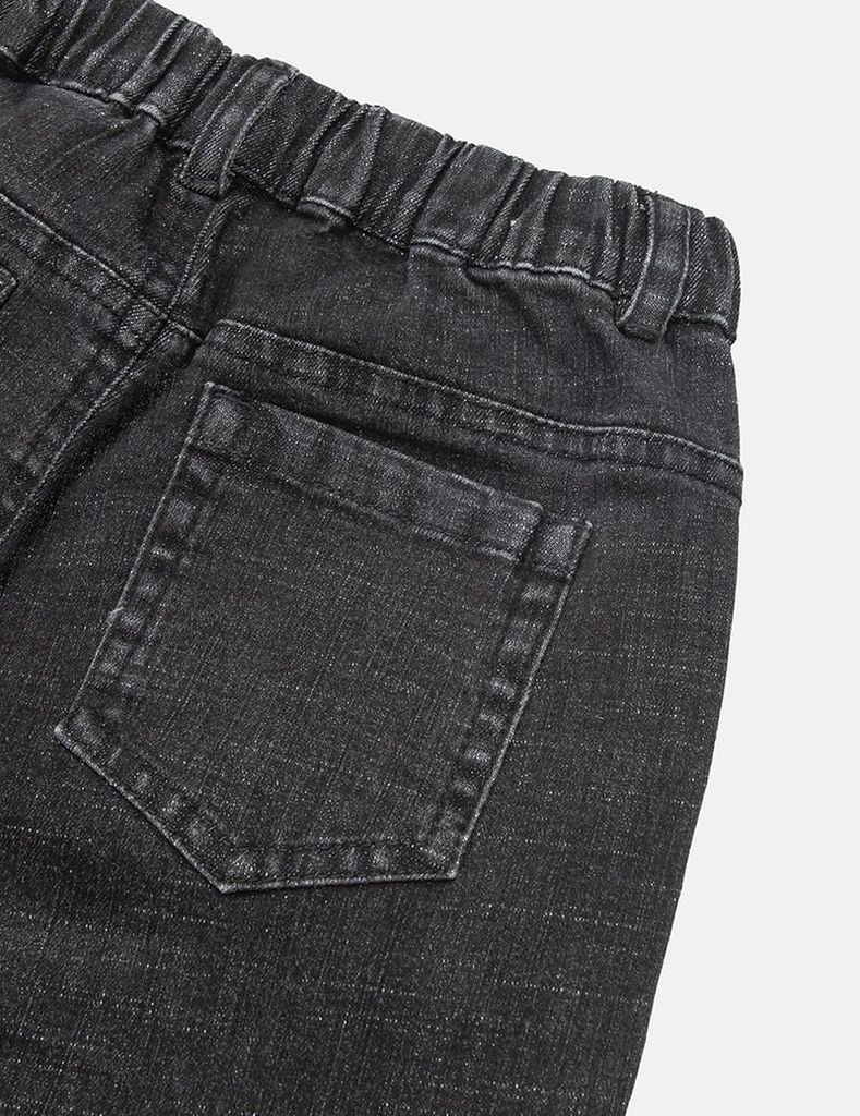 Quần jean bé trai cạp chun bo gấu