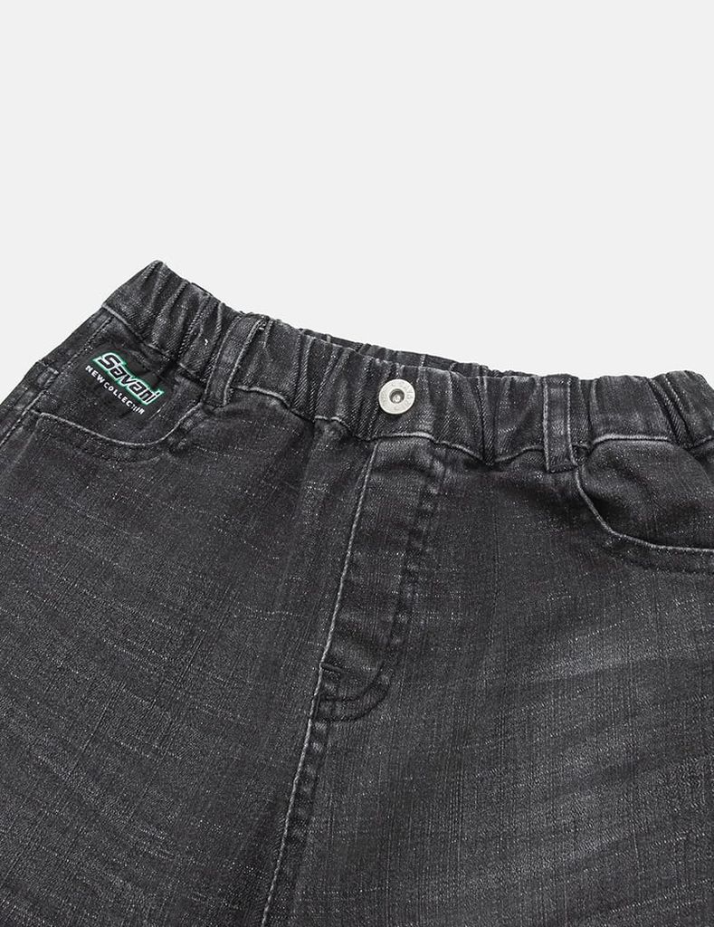 Quần jean bé trai cạp chun bo gấu