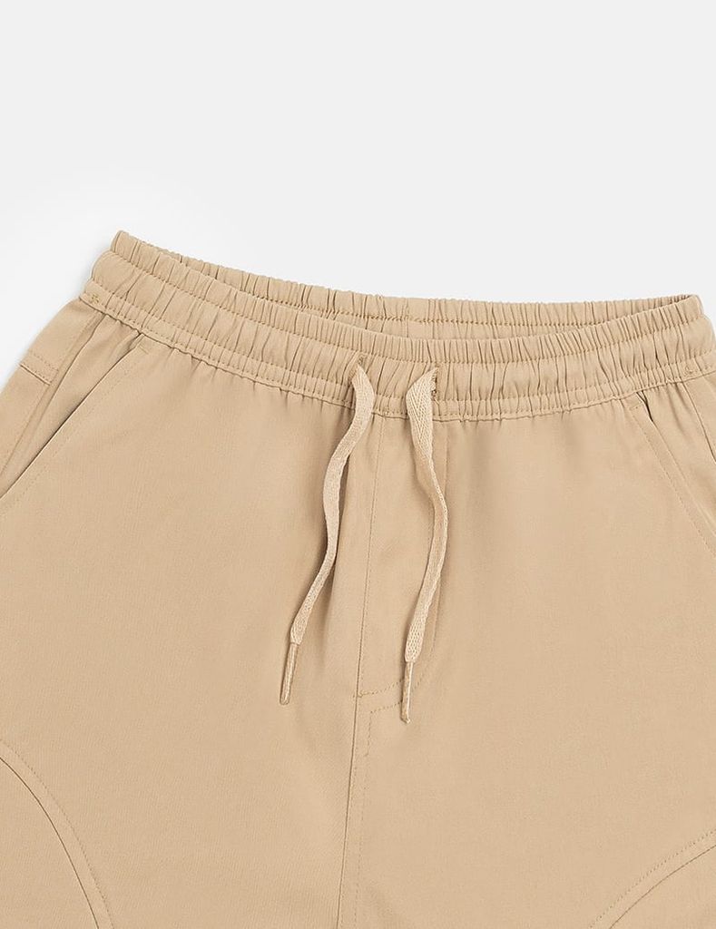 Quần khaki bé trai cạp chun mác in trang trí