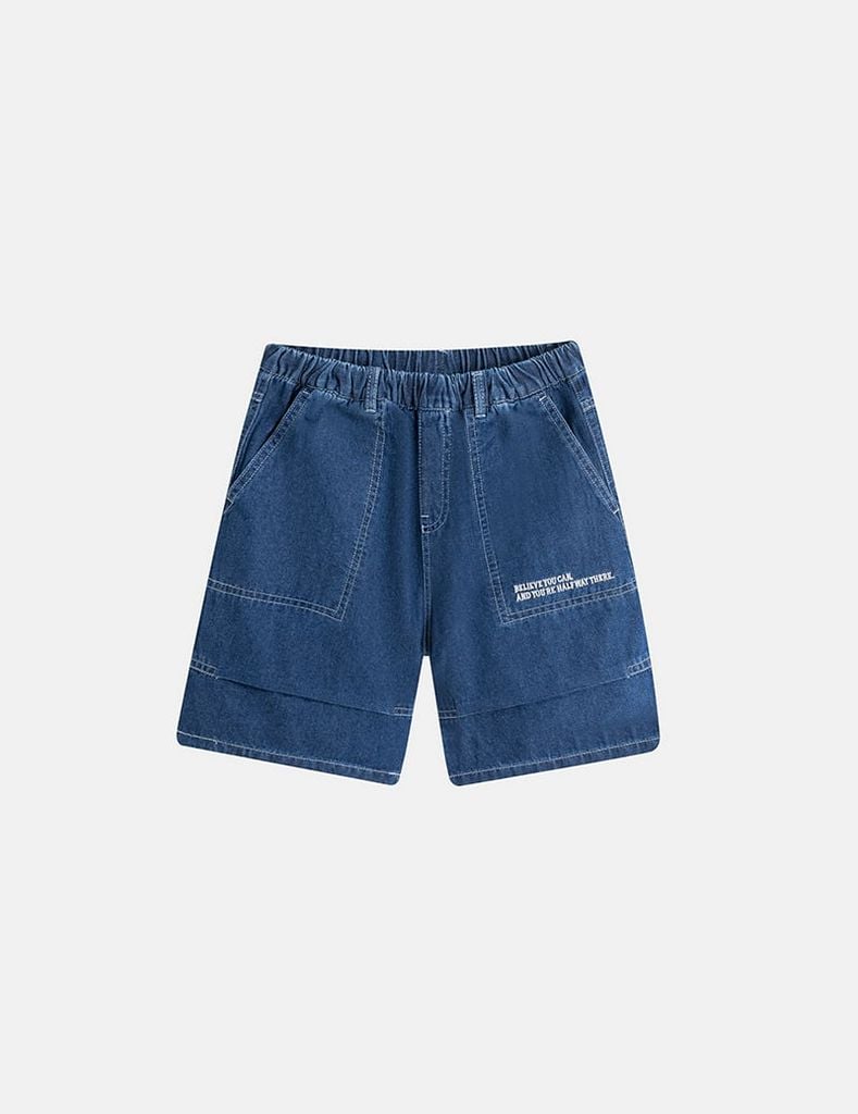 Quần short jean bé trai