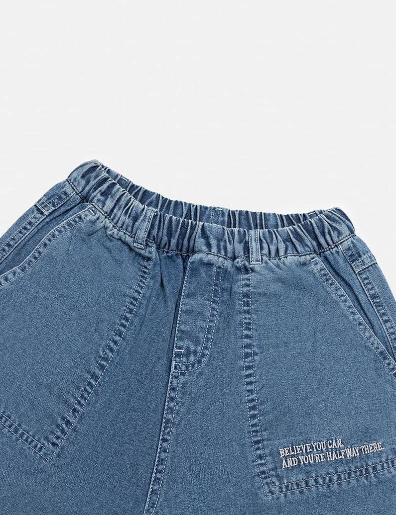 Quần short jean bé trai