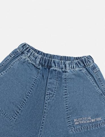 Quần short jean bé trai