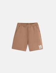 Quần short bé trai dệt kim chân quần trái