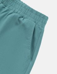 Quần short bé trai dệt kim chân quần trái